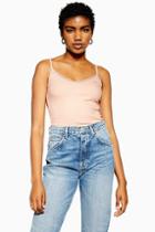 Topshop Pink Lace Trim Cami