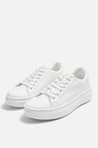 Topshop Cuba White Lace Up Trainers