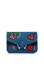 Topshop *denim City Embroidered Cross Bag By Skinnydip
