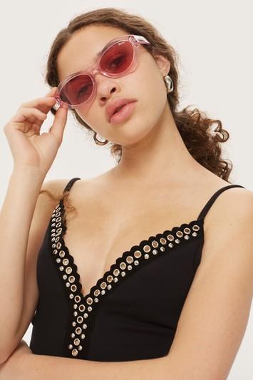Topshop Stud Trim Rib Body