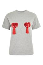 Topshop Heart Tassel T-shirt By Tee & Cake