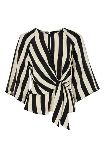 Topshop Petite Humbug Knot Front Top