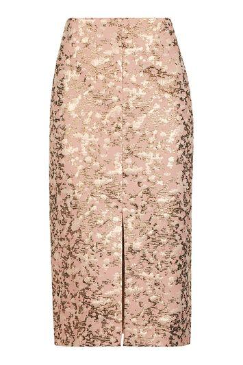 Topshop Camouflage Jacquard Pencil Skirt