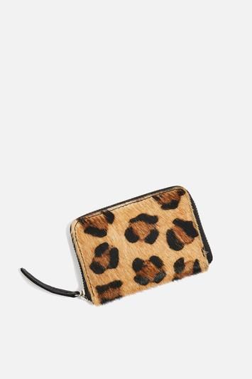 Topshop Pattie Leopard Zip Around Purse