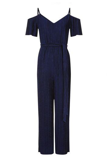 Topshop Velvet Crinkled Jumpsuit