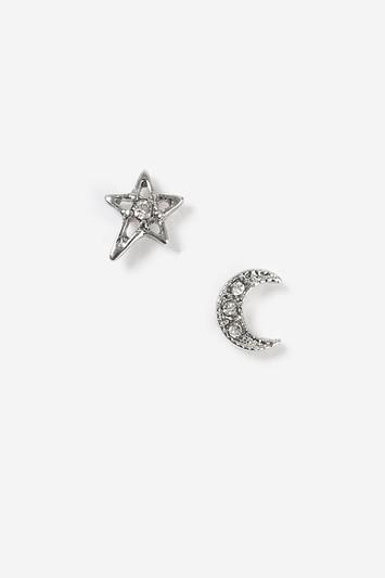 Topshop Moon And Star Stud Earrings