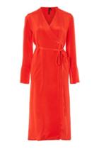 Topshop Wide Sleeve Wrap Dress By Boutique