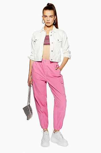 Topshop Petite Cuffed Combat Trousers