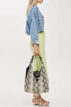 Topshop Haya Snake Effect Hobo Bag