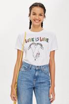 Topshop Petite 'love Is Love' T-shirt