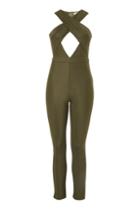 Topshop *wrap Over Jumpsuit By Rare