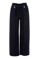 Topshop Tall Indigo Cropped Wide Leg Jeans