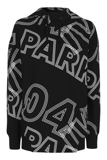 Topshop Broken Logo Oversized Hoodie By Ivy Park