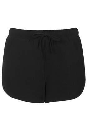 Topshop Black Crepe Runner Shorts