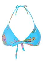 Topshop Tropical Print Tie Detail Bikini Top