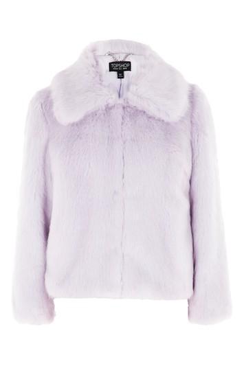 Topshop Claire Luxe Faux Fur Coat