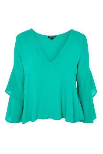 Topshop Double Sleeve Layer Top