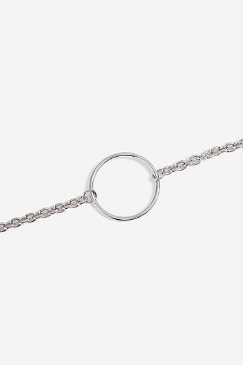 Topshop *cut Out Circle Choker Necklace