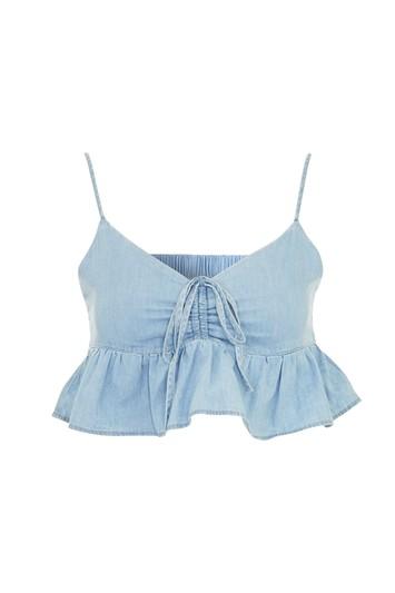 Topshop Moto Ruched Front Camisole Top
