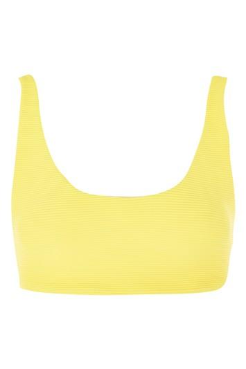 Topshop *fuller Bust Ribbed Bikini Crop Top