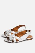 Topshop Orchid Silver Peep Toe Sling Back Shoes