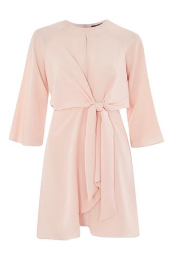 Topshop Knot Front Mini Skater Dress