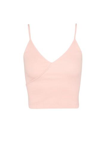Topshop Tall Wrap Front Crop Top