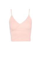 Topshop Tall Wrap Front Crop Top