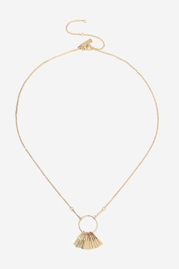 Topshop Fan Circle Ditsy Necklace