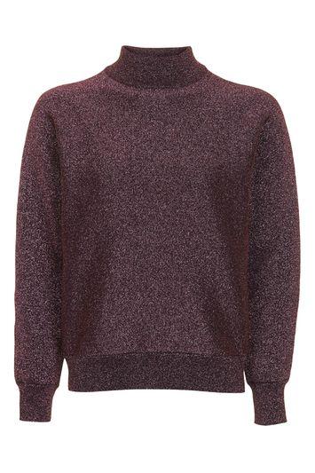 Topshop Compact Metallic Batwing Jumper