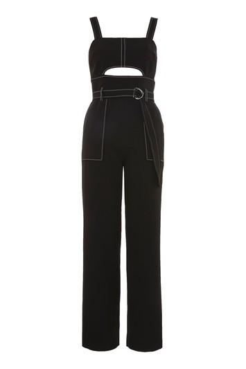 Topshop Topstitch Belted Jumpsuit