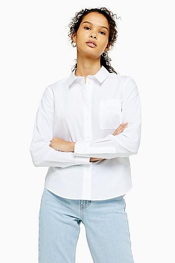 Topshop Plain White Shirt