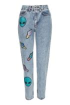 Topshop *give Me Space' Acid Wash Jeans By Kuccia