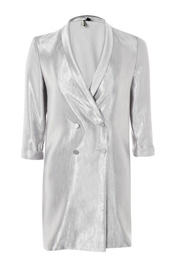 Topshop Tall Satin Twill Longline Dress