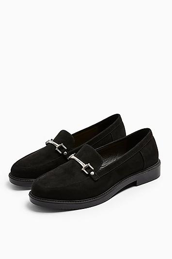 Topshop Logan Black Loafers