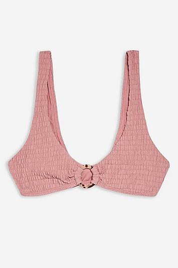 Topshop Tortoise Ring Crop Bikini Top