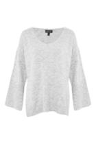 Topshop Deep V Neck Stretch Long Line Jumper