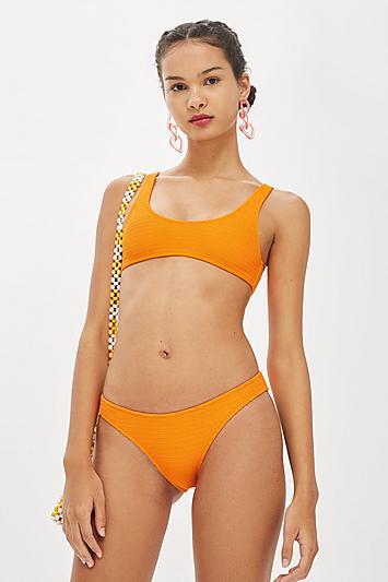 Topshop Crinkle Classic Bikini Bottoms