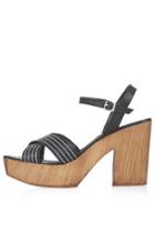 Topshop Lauren Stitch Cross-strap Clogs