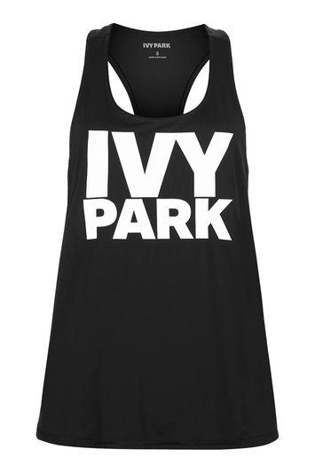 Topshop Elastic Logo Racer Tank Top By Ivy Park