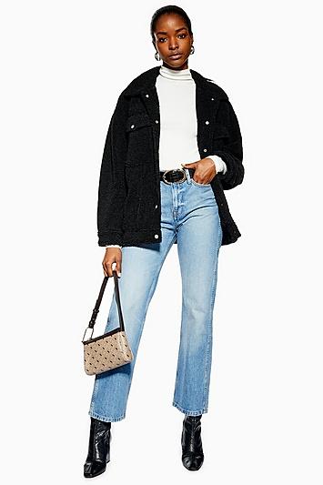 Topshop Borg Western Style Jacket