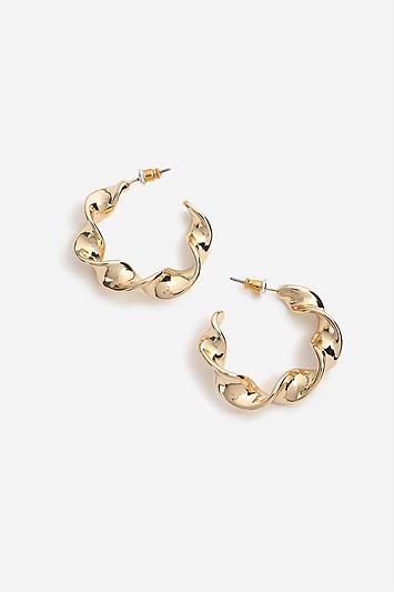 Topshop *gold Mini Twist Hoops