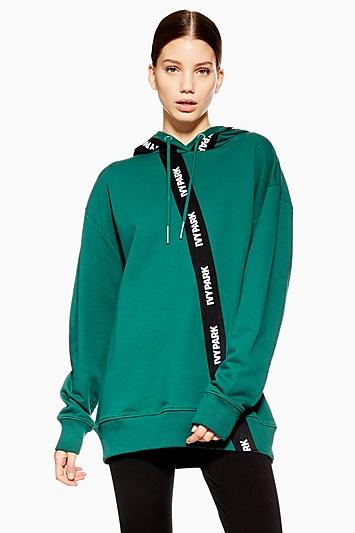 Topshop Asymmetric Hoodie By Ivy Park