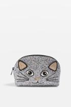 Topshop Glitter Cat Make Up Bag