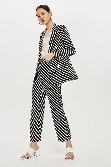 Topshop Zig Zag Kick Flare Trousers