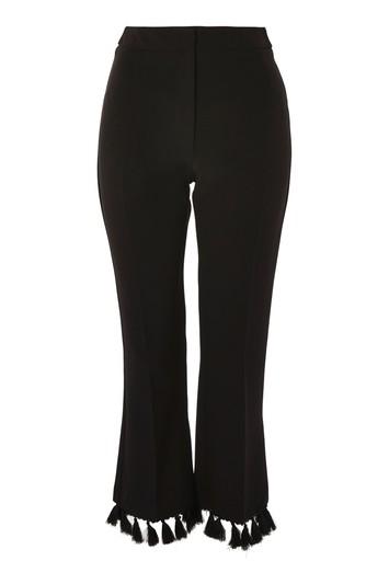 Topshop Tassel Hem Kick Flare Trousers