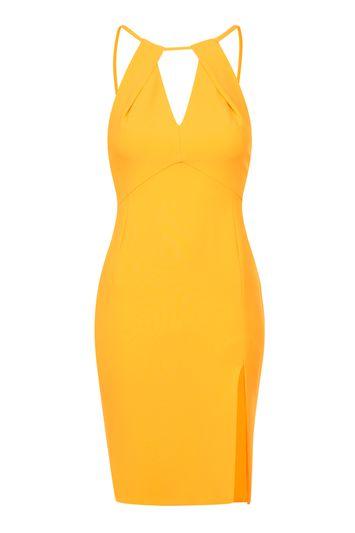 Topshop Petite Split Cut-out Midi Dress