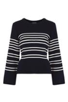 Topshop Wide Sleeve Stripe Knitted Jumper