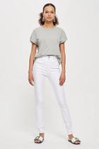 Topshop Moto White Diamante Jamie Jeans