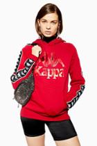 Topshop Foil Logo Hoodie By Kappa